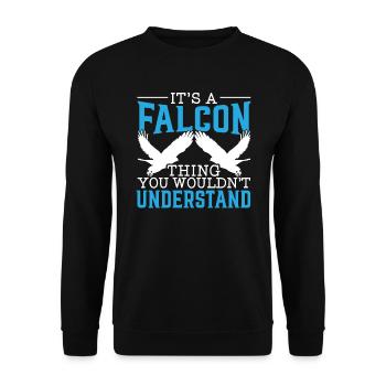 It's A Falcon Thing You Wouldn't Understand Bird - Unisex Sweatshirt - black - Front - Alina (178cm) & Michal (187cm)