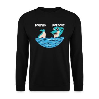 Dolphin Lover Marine Biology Animal sous-marin - Sweat-shirt Unisexe - noir - Devant - Alina (178cm) & Michal (187cm)