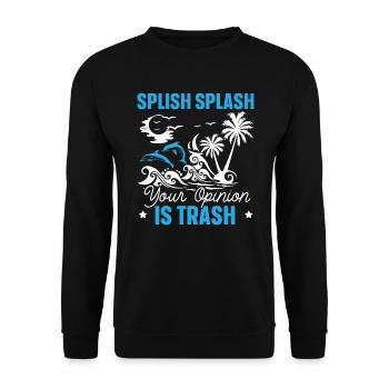 Dolphin Lover Marine Biology Animal sous-marin - Sweat-shirt Unisexe - noir - Devant - Alina (178cm) & Michal (187cm)