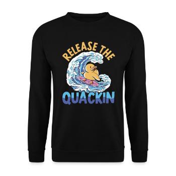 Relâchez le canard caneton canard - Sweat-shirt Unisexe - noir - Devant - Alina (178cm) & Michal (187cm)
