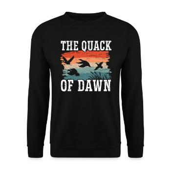 Der Quacksalber der Morgendämmerung Entlein Vogel Wasservogel Ente - Unisex Pullover - Schwarz - Vorne - Alina (178cm) & Michal (187cm)