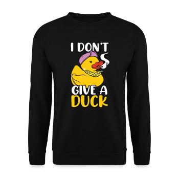 Je ne donne pas à un canard chuchotant Canard Canard Oiseau Canard - Sweat-shirt Unisexe - noir - Devant - Alina (178cm) & Michal (187cm)
