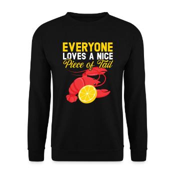 Everyone Loves A Nice Piece Of Tail Lobster - Unisex Sweatshirt - black - Front - Alina (178cm) & Michal (187cm)