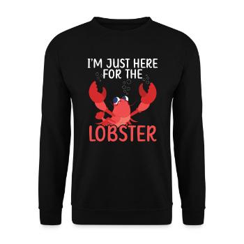 I'm Just Here For The Lobster Crawfish Seafood - Unisex Sweatshirt - black - Front - Alina (178cm) & Michal (187cm)