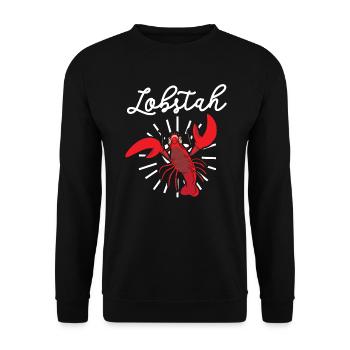 Lobstah Crawfish Eater Seafood Lobster Lover - Unisex Sweatshirt - black - Front - Alina (178cm) & Michal (187cm)