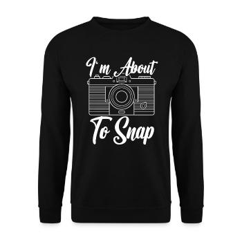Ich bin dabei, Fotografie Kamera-Fotograf zu machen - Unisex Pullover - Schwarz - Vorne - Alina (178cm) & Michal (187cm)