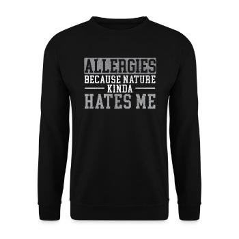 Asthma Bewusstsein Atmung Keuchen Asthma Krieger - Unisex Pullover - Schwarz - Vorne - Alina (178cm) & Michal (187cm)