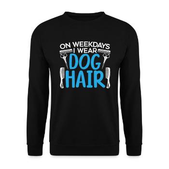 En semaine, je porte un toiletteur de chien Dog Lover Lover - Sweat-shirt Unisexe - noir - Devant - Alina (178cm) & Michal (187cm)