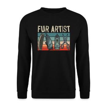 Pet Groomer Animal Stylist Animal Salon Artiste de fourrure - Sweat-shirt Unisexe - noir - Devant - Alina (178cm) & Michal (187cm)