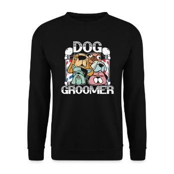 Dog Barber Pet Groomer Pet Salon Fur Artist - Sweat-shirt Unisexe - noir - Devant - Alina (178cm) & Michal (187cm)
