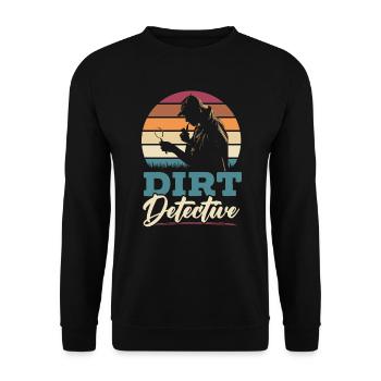 Dirt Detective Metal Detectorist Chasse au trésor - Sweat-shirt Unisexe - noir - Devant - Alina (178cm) & Michal (187cm)