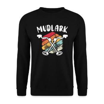Mudlark Metal Detectorist Treasure Hunting - Unisex Sweatshirt - black - Front - Alina (178cm) & Michal (187cm)