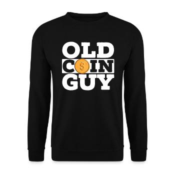 Old Coin Guy Metalldetektor Schatzsuche - Unisex Pullover - Schwarz - Vorne - Alina (178cm) & Michal (187cm)
