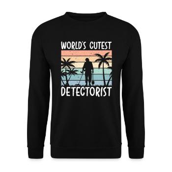 L’amateur de chasse au trésor le plus mignon du monde - Sweat-shirt Unisexe - noir - Devant - Alina (178cm) & Michal (187cm)