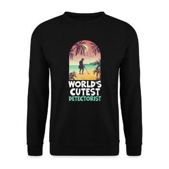 Der süßeste Sondengänger der Welt Liebhaber der Schatzsuche - Unisex Pullover - Schwarz - Vorne - Alina (178cm) & Michal (187cm)