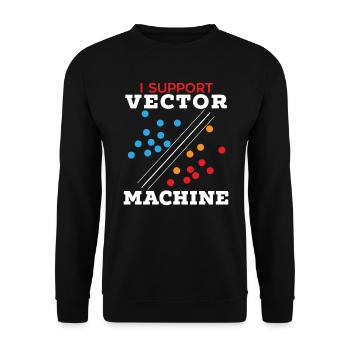 I Support Vector Machine Artificial Intelligence - Unisex Sweatshirt - black - Front - Alina (178cm) & Michal (187cm)