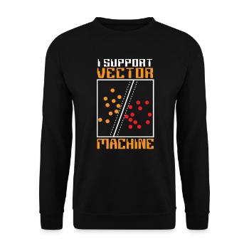 I Support Vector Machine Artificial Intelligence - Unisex Sweatshirt - black - Front - Alina (178cm) & Michal (187cm)