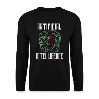 Deep Learning AI Artificial Intelligence Robotics - Unisex Sweatshirt - black - Front - Alina (178cm) & Michal (187cm)