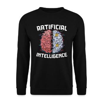 Deep Learning AI Artificial Intelligence Robotics - Unisex Sweatshirt - black - Front - Alina (178cm) & Michal (187cm)