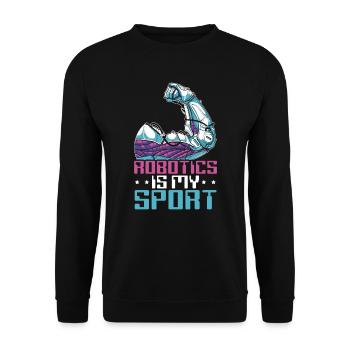 Deep Learning AI Artificial Intelligence Robotics - Unisex Sweatshirt - black - Front - Alina (178cm) & Michal (187cm)