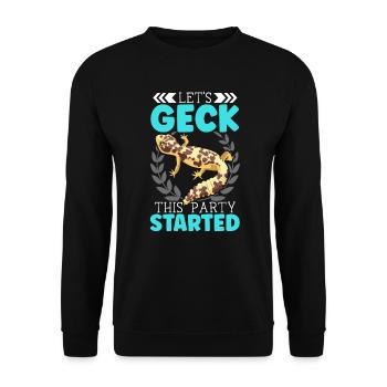 Reptile Léopard Gecko Amant Lézard Herpétologie - Sweat-shirt Unisexe - noir - Devant - Alina (178cm) & Michal (187cm)