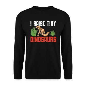 J’élève de minuscules dinosaures Reptile Léopard Gecko amoureux - Sweat-shirt Unisexe - noir - Devant - Alina (178cm) & Michal (187cm)