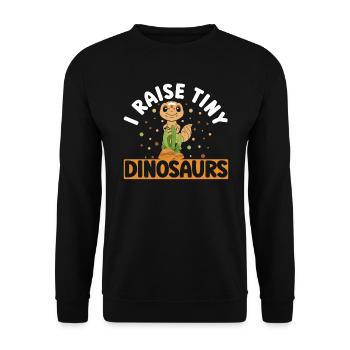 J’élève de minuscules dinosaures Reptile Léopard Gecko amoureux - Sweat-shirt Unisexe - noir - Devant - Alina (178cm) & Michal (187cm)