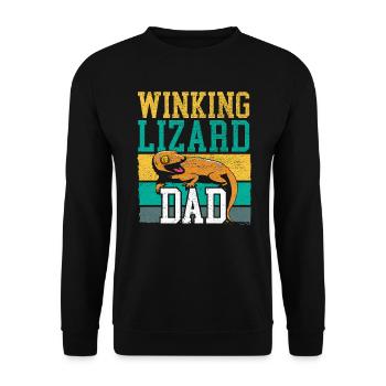 Reptilienleopard Gecko Liebhaber Eidechse Herpetologie - Unisex Pullover - Schwarz - Vorne - Alina (178cm) & Michal (187cm)