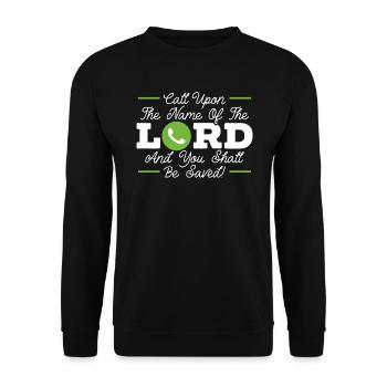Christlich Gläubiger Religiöser Pastor Bibel - Unisex Pullover - Schwarz - Vorne - Alina (178cm) & Michal (187cm)