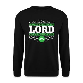 Christlich Gläubiger Religiöser Pastor Bibel - Unisex Pullover - Schwarz - Vorne - Alina (178cm) & Michal (187cm)