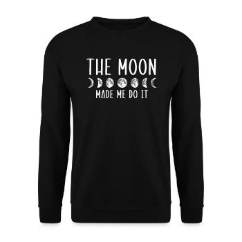 Full Moon Astrology Astronomy Eclipse Moon Phase - Unisex Sweatshirt - black - Front - Alina (178cm) & Michal (187cm)