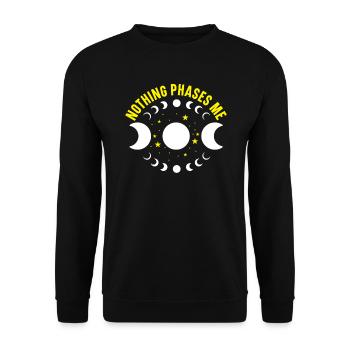 Nothing Phases Me Lunar Eclipse Astronomy - Unisex Sweatshirt - black - Front - Alina (178cm) & Michal (187cm)