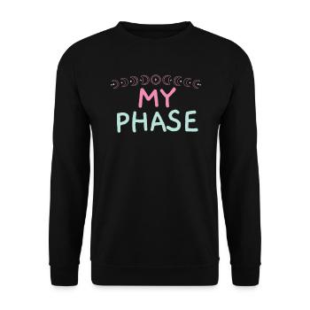 Full Moon Astrology Astronomy Eclipse Moon Phase - Unisex Sweatshirt - black - Front - Alina (178cm) & Michal (187cm)