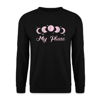 Full Moon Astrology Astronomy Eclipse Moon Phase - Unisex Sweatshirt - black - Front - Alina (178cm) & Michal (187cm)