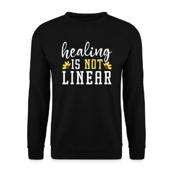 La guérison n’est pas une sensibilisation linéaire à la santé mentale - Sweat-shirt Unisexe - noir - Devant - Alina (178cm) & Michal (187cm)