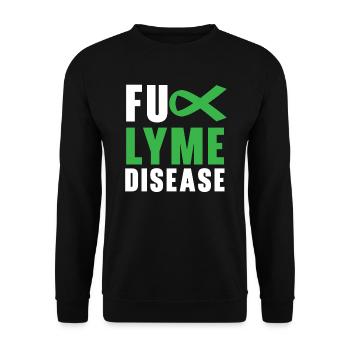 Lyme Disease Warrior Lyme Disease Awareness Month - Unisex Sweatshirt - black - Front - Alina (178cm) & Michal (187cm)