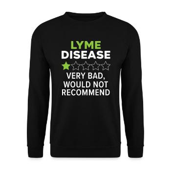 Lyme Disease Warrior Lyme Disease Awareness Month - Unisex Sweatshirt - black - Front - Alina (178cm) & Michal (187cm)