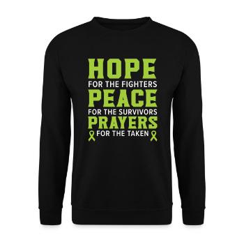 Lyme Disease Warrior Lyme Disease Awareness Month - Unisex Sweatshirt - black - Front - Alina (178cm) & Michal (187cm)