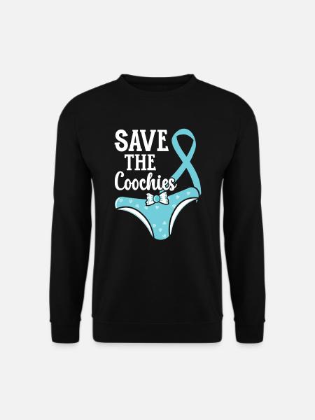 Save The Coochies Gebärmutterhalskrebs Bewusstseinsmonat - Unisex Pullover - Schwarz