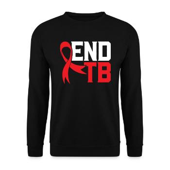 End TB Tuberculose Warrior Tuberculosis Sensibilisation - Sweat-shirt Unisexe - noir - Devant - Alina (178cm) & Michal (187cm)