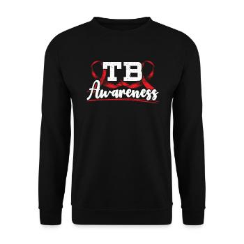 Tuberculosis Warrior Tuberculosis Awareness - Unisex Sweatshirt - black - Front - Alina (178cm) & Michal (187cm)