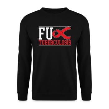 Tuberculosis Warrior Tuberculosis Awareness - Unisex Sweatshirt - black - Front - Alina (178cm) & Michal (187cm)