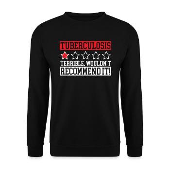 Tuberculosis Warrior Tuberculosis Awareness - Unisex Sweatshirt - black - Front - Alina (178cm) & Michal (187cm)