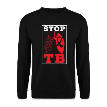 Stop TB Supporter Tuberculosis Awareness - Unisex Sweatshirt - black - Front - Alina (178cm) & Michal (187cm)