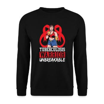 Tuberculosis Warrior Tuberculosis Awareness - Unisex Sweatshirt - black - Front - Alina (178cm) & Michal (187cm)