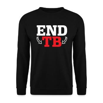 End TB Tuberculose Warrior Tuberculosis Sensibilisation - Sweat-shirt Unisexe - noir - Devant - Alina (178cm) & Michal (187cm)
