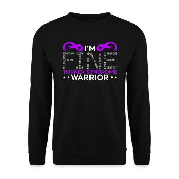 Turner Syndrome Warrior Turner Syndrome Awareness - Unisex Sweatshirt - black - Front - Alina (178cm) & Michal (187cm)