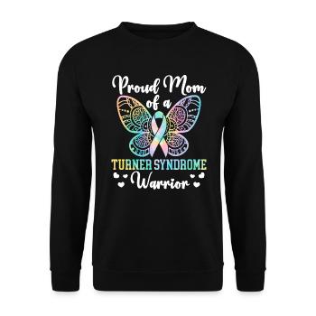 Fière maman d’un soutien guerrier du syndrome de Turner - Sweat-shirt Unisexe - noir - Devant - Alina (178cm) & Michal (187cm)