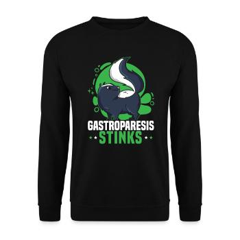 Gastroparesis Stinks Gastroparesis Awareness - Unisex Sweatshirt - black - Front - Alina (178cm) & Michal (187cm)
