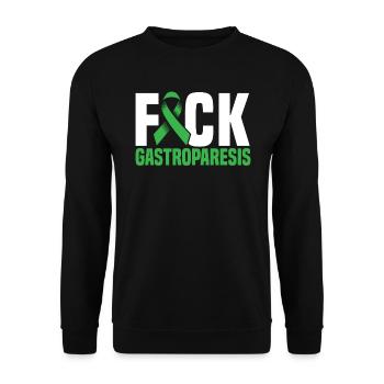 Gastroparesis Warrior Gastroparesis Awareness - Unisex Sweatshirt - black - Front - Alina (178cm) & Michal (187cm)